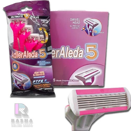 ژیلت زنانه 5 لبه صورتی آلدا